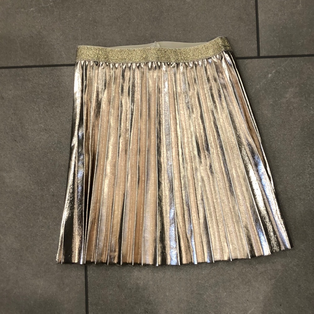 Crew cuts girls metallic pleated skirt